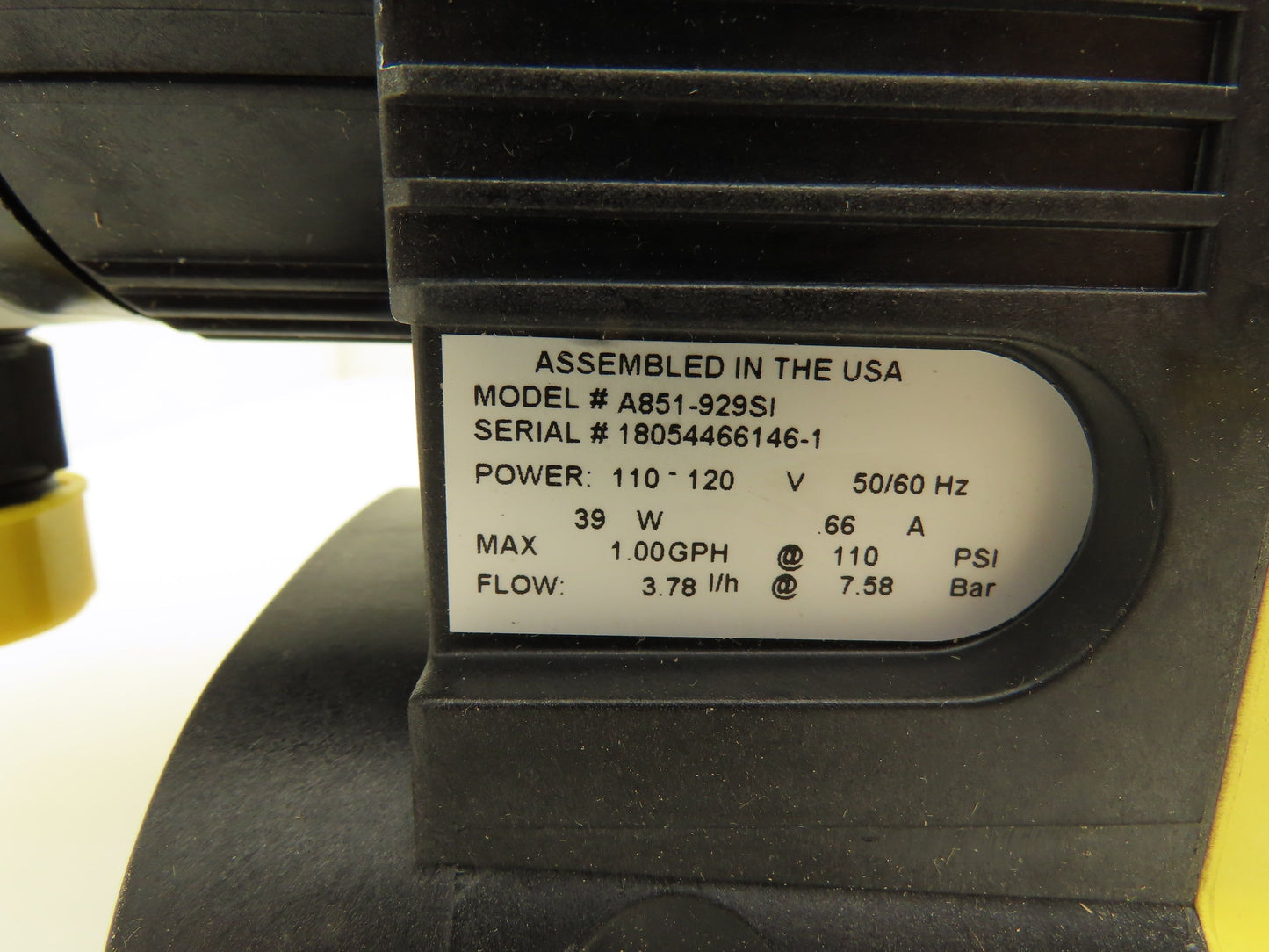 LMI Milton Roy Roytronic A851-929SI Chemical Metering Pump 1.00 GPH 110 PSI 120V