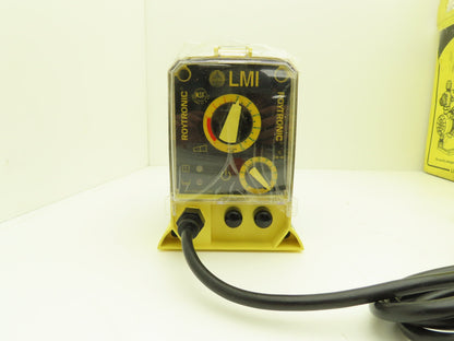 LMI Milton Roy Roytronic A851-929SI Chemical Metering Pump 1.00 GPH 110 PSI 120V
