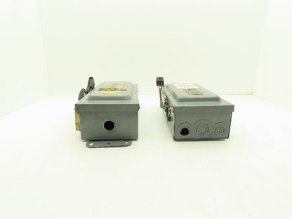 Square D H361 Safety Disconnect Switch Fusible 30A 3PH Series E1 Mixed Lot of 2