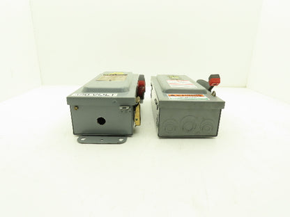 Square D H361 Safety Disconnect Switch Fusible 30A 3PH Series E1 Mixed Lot of 2