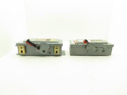 Square D H361 Safety Disconnect Switch Fusible 30A 3PH Series E1 Mixed Lot of 2