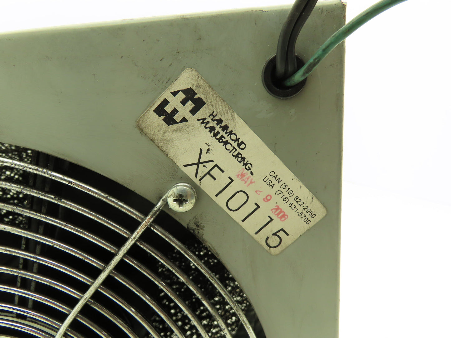 Hammond XF10115 Filtered Fan Box 560CFM 115V 11.13" Square Box 4.56" Deep