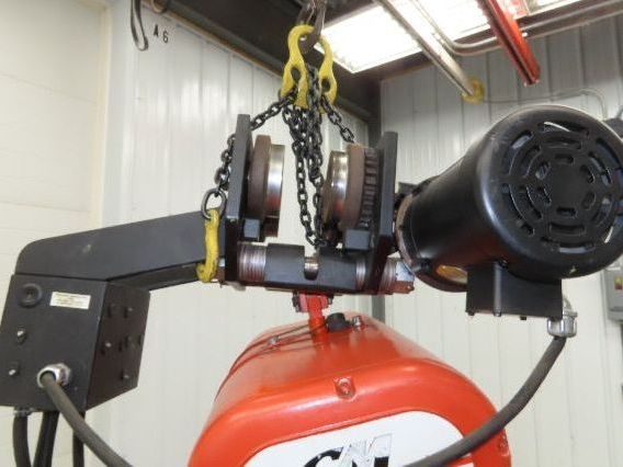 CM Lodestar RRT2 3 Ton Electric Chain Hoist 13' Lift 11/3.5FPM 635 Power Trolley