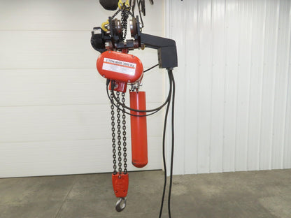 CM Lodestar RRT2 3 Ton Electric Chain Hoist 13' Lift 11/3.5FPM 635 Power Trolley