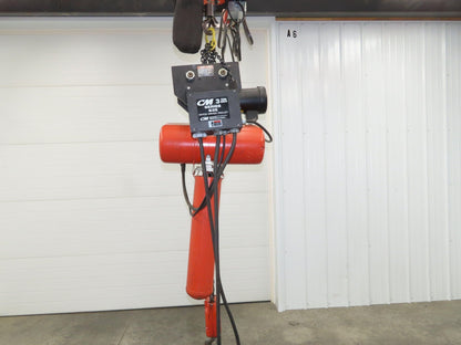 CM Lodestar RRT2 3 Ton Electric Chain Hoist 13' Lift 11/3.5FPM 635 Power Trolley