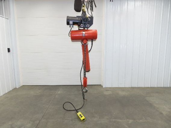 CM Lodestar RRT2 3 Ton Electric Chain Hoist 13' Lift 11/3.5FPM 635 Power Trolley