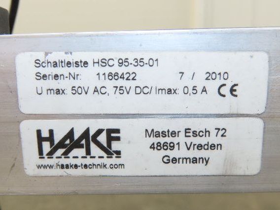 Haake HAC95-35-01 Tape Switch Pressure Sensitive Rubber Sensing Edge 1750mm