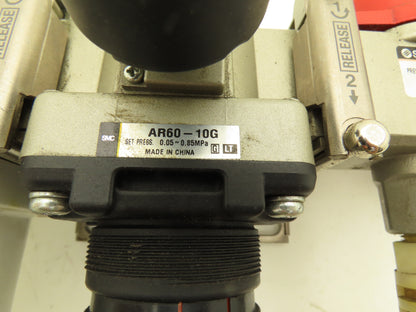 SMC Lockout Valve Regulator Dryer Assembly 3/4" NPT AF60-10-A AR60-10G VHS50-06