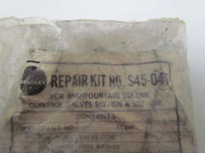 Bradley S45-047 Repair Kit for Control Valves S02-026 & S02-028 NEW