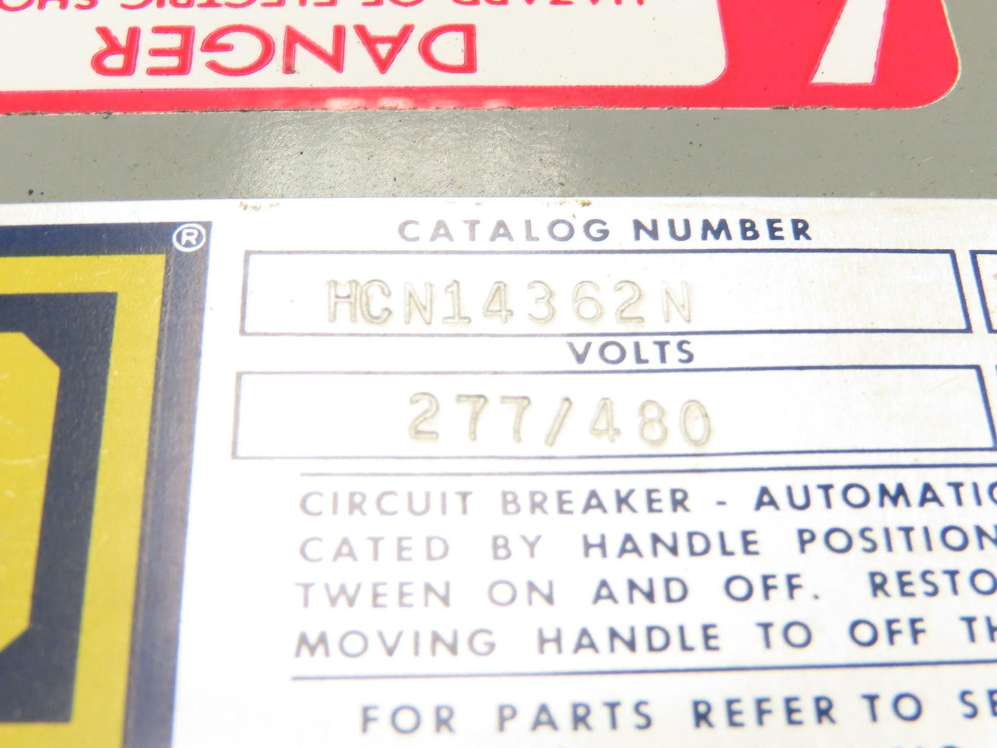 Square D NH1B I-Line Panelboard Breaker Box 100A 277/480V 3PH 4W 18 Space 100Amp