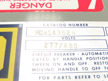 Square D NH1B I-Line Panelboard Breaker Box 100A 277/480V 3PH 4W 18 Space 100Amp