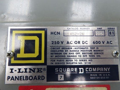Square D NH1B I-Line Panelboard Breaker Box 225A 277/480V 3PH 4W 18 Space 225Amp