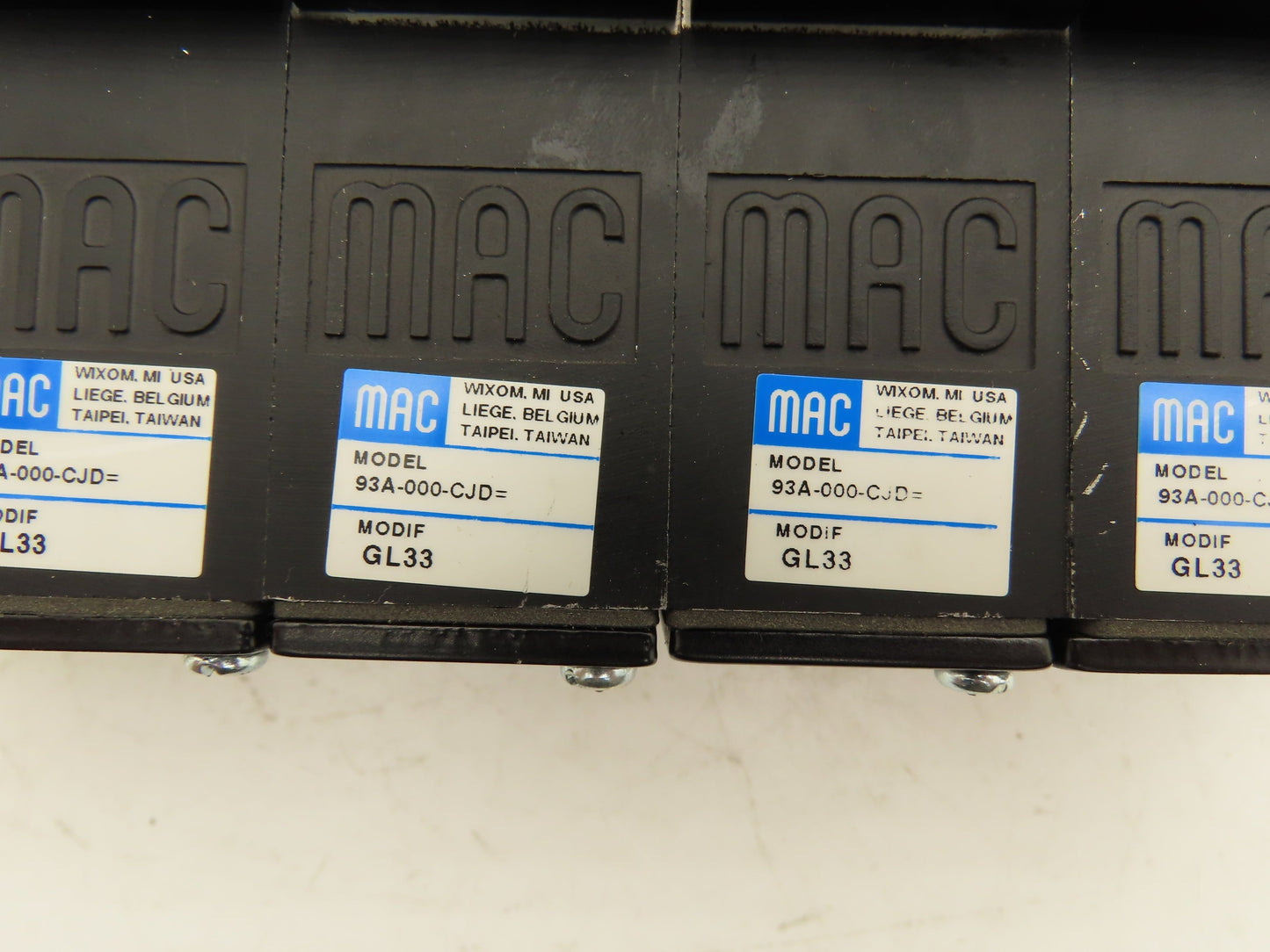 MAC 93A-000-CJD Manifold Assembly 6 Valve Prewired with Plug