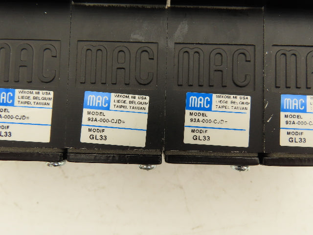 MAC 93A-000-CJD Manifold Assembly 6 Valve Prewired with Plug