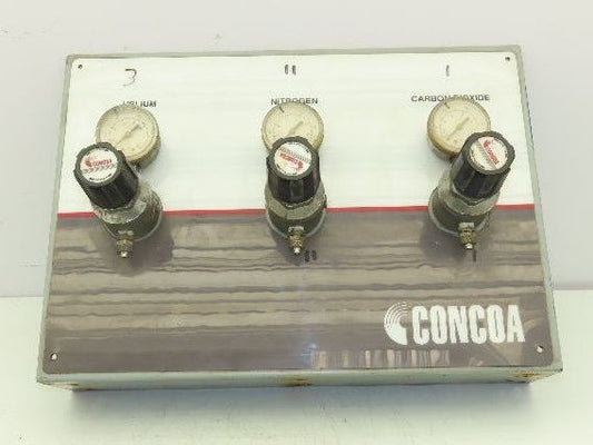Concoa 6242412 Laser Gas Supply Regulator Panel Helium Nitrogen Carbon Dioxide