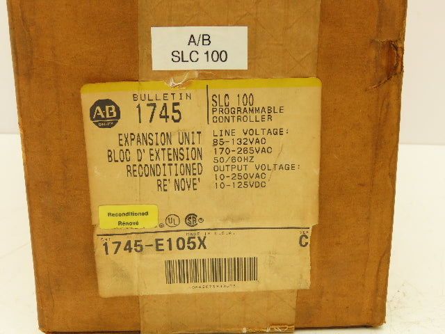 Allen Bradley 1745-E105 SLC 100 Controller Processor Input Output Module