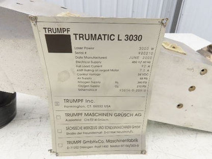 Trumpf TLF 3000 Laser Reflective Conduit Mirrors