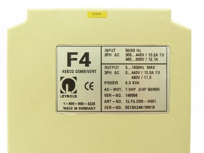 KEB 13.F4.C0G-4G01 Combivert AC Inverter Drive VFD 3Ph 8.3kVA 7.5Hp 1600Hz 480v