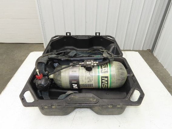 MSA H-60SL SCBA 60 Min Respirator Tank Air Cylinder Firefighter Backpack w/Case