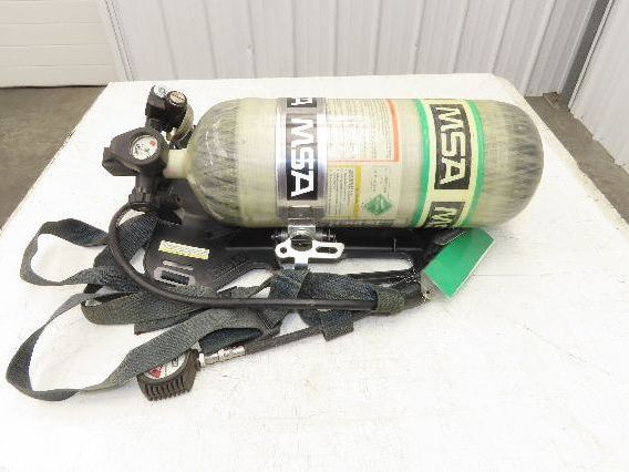 MSA H-60SL SCBA 60 Min Respirator Tank Air Cylinder Firefighter Backpack w/Case