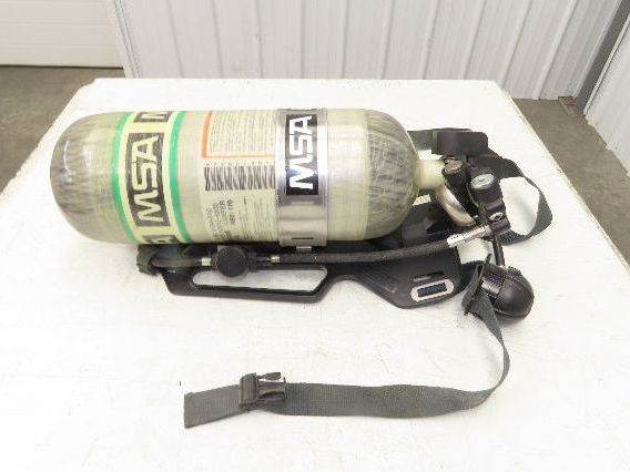MSA H-60SL SCBA 60 Min Respirator Tank Air Cylinder Firefighter Backpack w/Case
