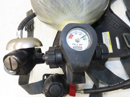 MSA H-60SL SCBA 60 Min Respirator Tank Air Cylinder Firefighter Backpack w/Case