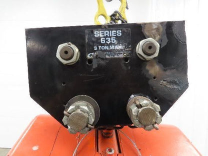 CM Lodestar RRT2 3 Ton Electric Chain Hoist 19' Lift 11/3.3 FPM Trolley 460 Volt