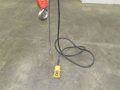 CM Lodestar RRT2 3 Ton Electric Chain Hoist 19' Lift 11/3.3 FPM Trolley 460 Volt