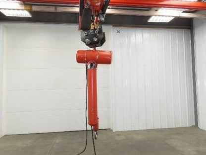 CM Lodestar RRT2 3 Ton Electric Chain Hoist 19' Lift 11/3.3 FPM Trolley 460 Volt