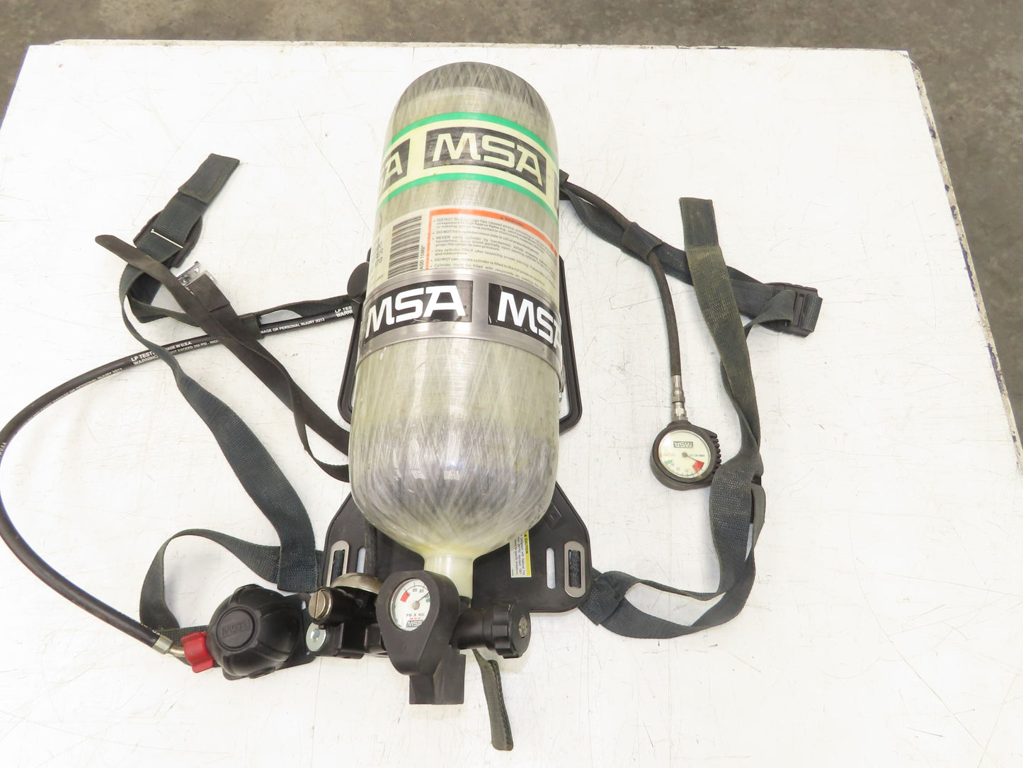 MSA H-60SL SCBA 60 Min Respirator Tank Air Cylinder Firefighter Backpack Harness