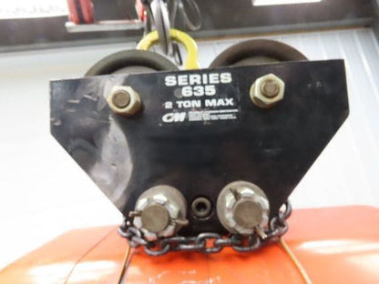 CM Lodestar R2 2 Ton Electric Chain Hoist 16' Lift 8/2.5 FPM Trolley 460 Volt