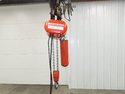 CM Lodestar R2 2 Ton Electric Chain Hoist 16' Lift 8/2.5 FPM Trolley 460 Volt
