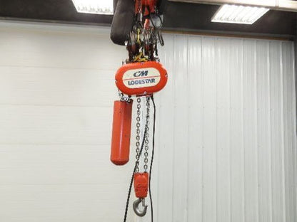 CM Lodestar R2 2 Ton Electric Chain Hoist 16' Lift 8/2.5 FPM Trolley 460 Volt
