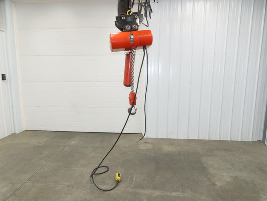 CM Lodestar R2 2 Ton Electric Chain Hoist 16' Lift 8/2.5 FPM Trolley 460 Volt