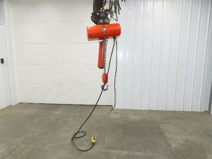 CM Lodestar R2 2 Ton Electric Chain Hoist 16' Lift 8/2.5 FPM Trolley 460 Volt