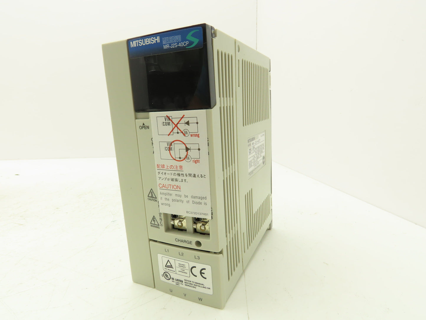 Mitsubishi MR-J2S-40CP Melservo AC Servo Drive 1/3PH In 230V 400W 2.8A J2 Super