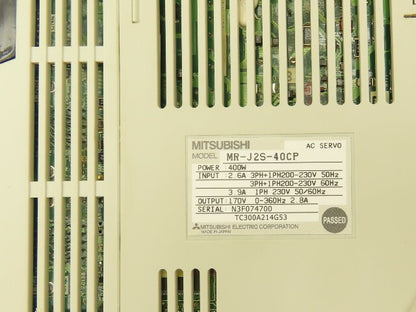 Mitsubishi MR-J2S-40CP Melservo AC Servo Drive 1/3PH In 230V 400W 2.8A J2 Super