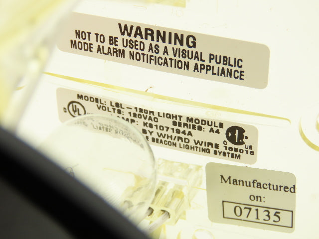 Federal Signal LSL-120R Stack Light Litestak Incandescent Red 120V Lot of 5