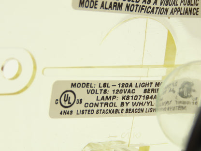 Federal Signal LSL-120A Stack Light Litestak Incandescent Amber 120V Lot of 7
