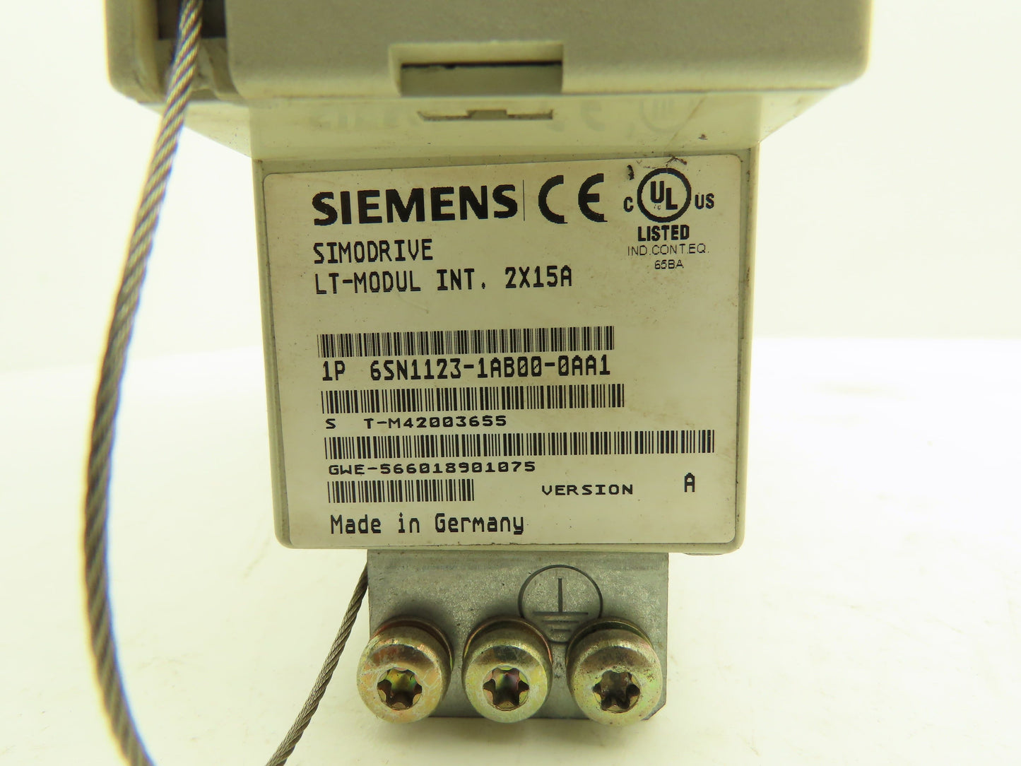 Siemens 6SN1123-1AB00-0AA1 Simodrive LT-Modul 2X15A Control Board Module Ver A