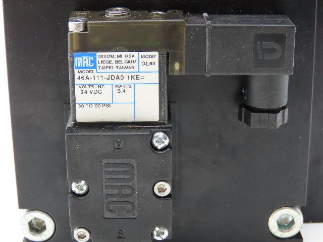 Mac 69A-C1-MAB-JDA0-1KE Pneumatic Air Piloted Valve Normally Open 30-90PSI 24V