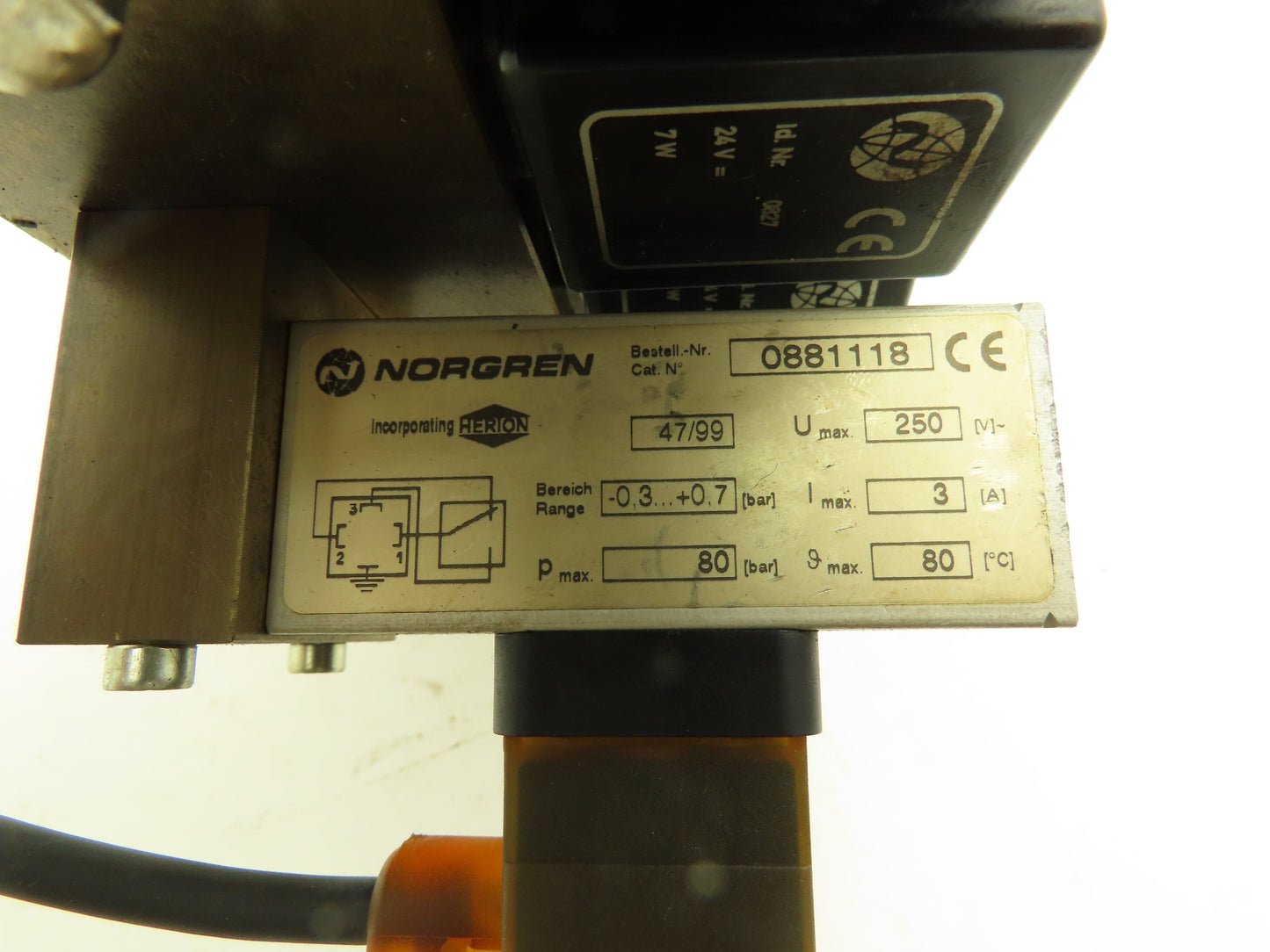 Herion Norgren 135349 | 0827 | 00881118 Solenoid Assembly Block Trumpf TLF 3000
