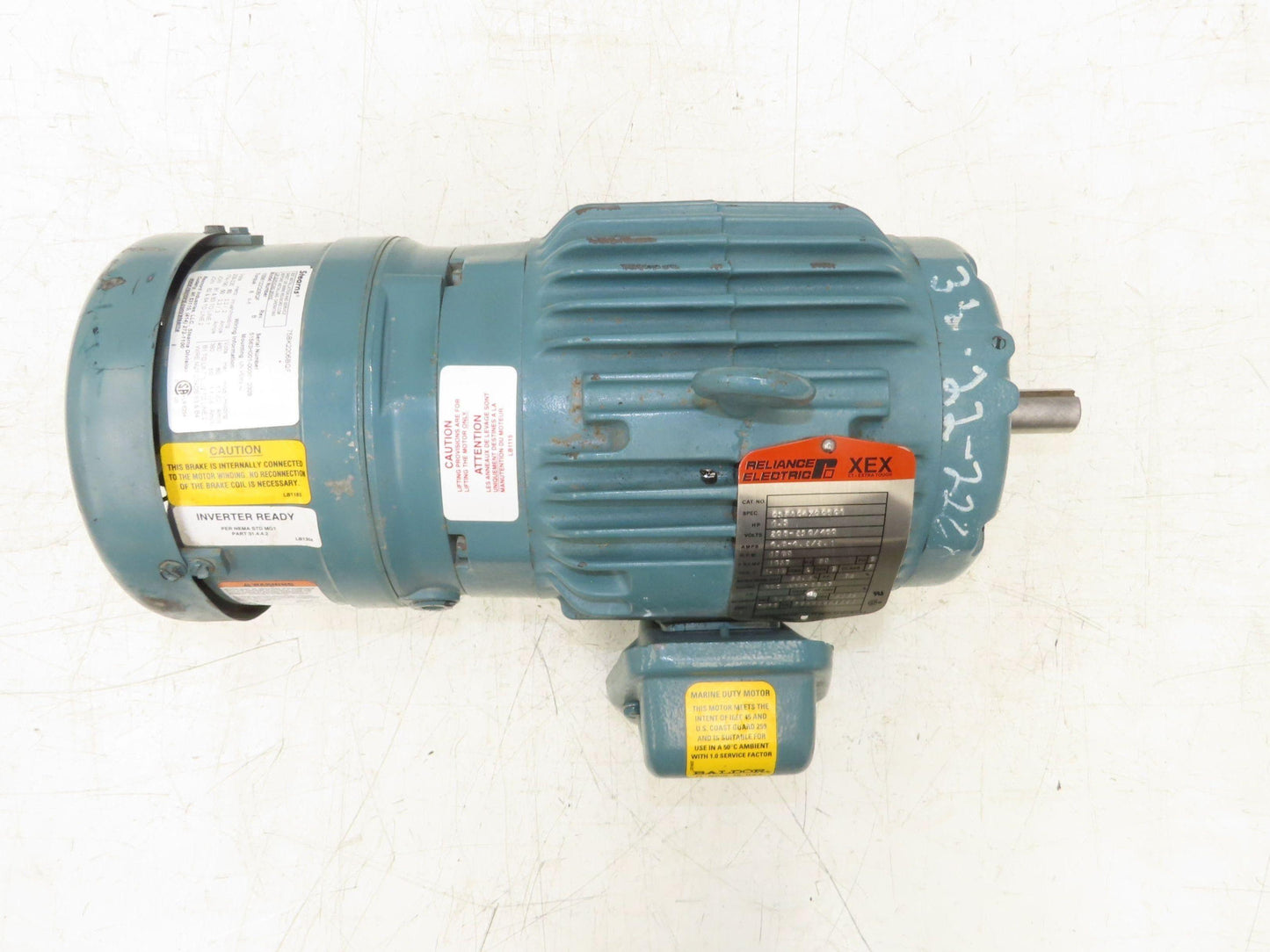 Reliance XEX Stearns Brake Motor 1.5Hp 1750 RPM 230/460V 3PH 145T 1056122Q0BQF