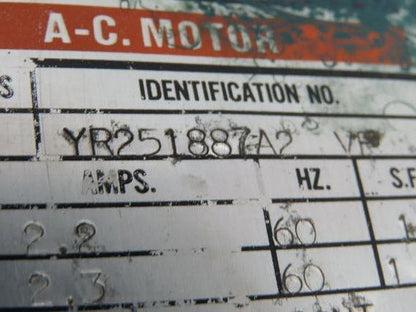 Reliance Master XL Gearmotor 12.7 Reducer 2-Speed 138/34 RPM 1.5Hp 460V RH 213T