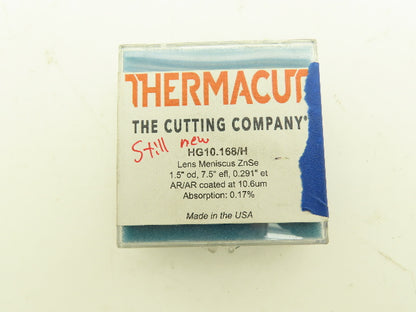 Thermacut HG10.168/H Len Meniscus ZnSe Zinc Selenium 1.5" OD 7.5 EFL 0.291" ET