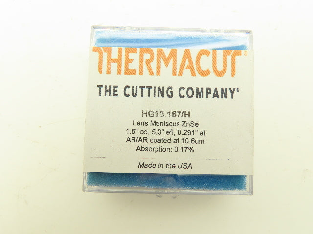 Thermacut HG10.167/H Len Meniscus ZnSe Zinc Selenium 1.5" OD 5.0" EFL 0.291" ET