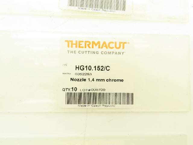 Thermacut 0352283 | HG10.152/C Nozzle 1.4mm Chrome Lot of 25