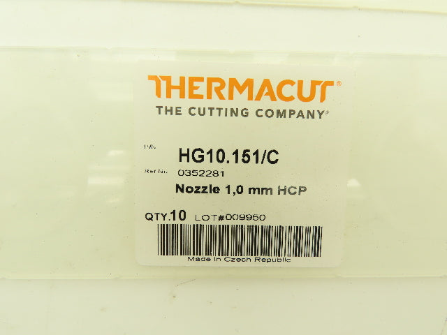 Thermacut 0352281 | HG10.151/C Nozzle 1.0mm Chrome Lot of 27