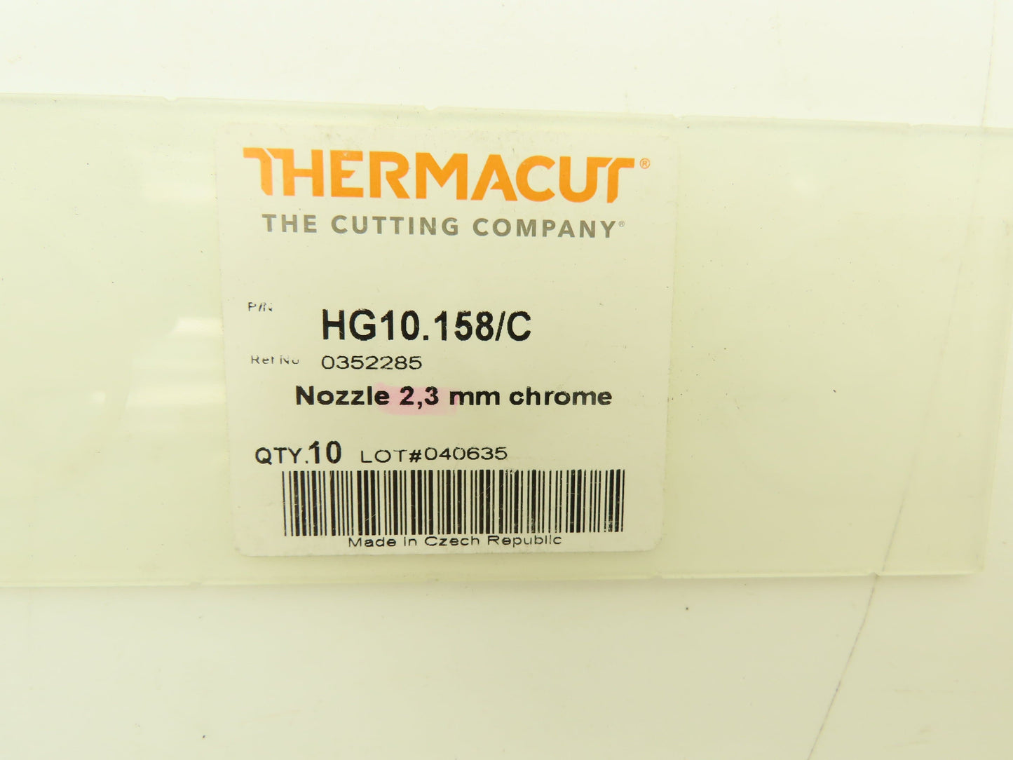 Thermacut 0352285 | HG10.158/C Nozzle 2.3mm Chrome Lot of 17