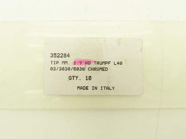 Thermacut | Trumpf 0237501 | 352284 HG10.154 Nozzle 1.7mm Mixed Lot of 20